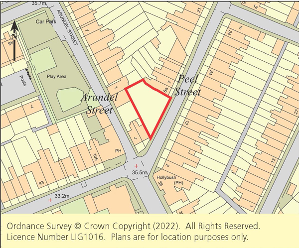 Lot: 110 - LAND WITH PLANNING FOR THREE HOUSES -